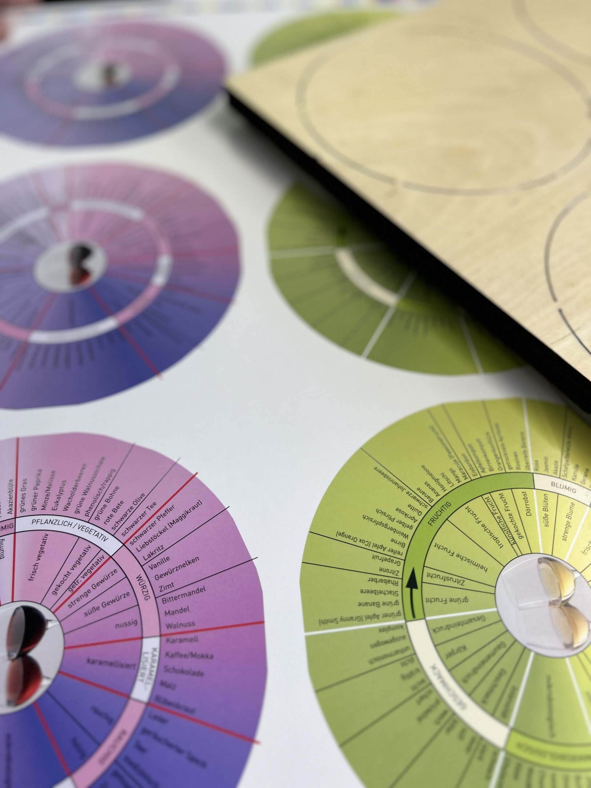 Two people discussing and choosing color palettes for interior design projects.